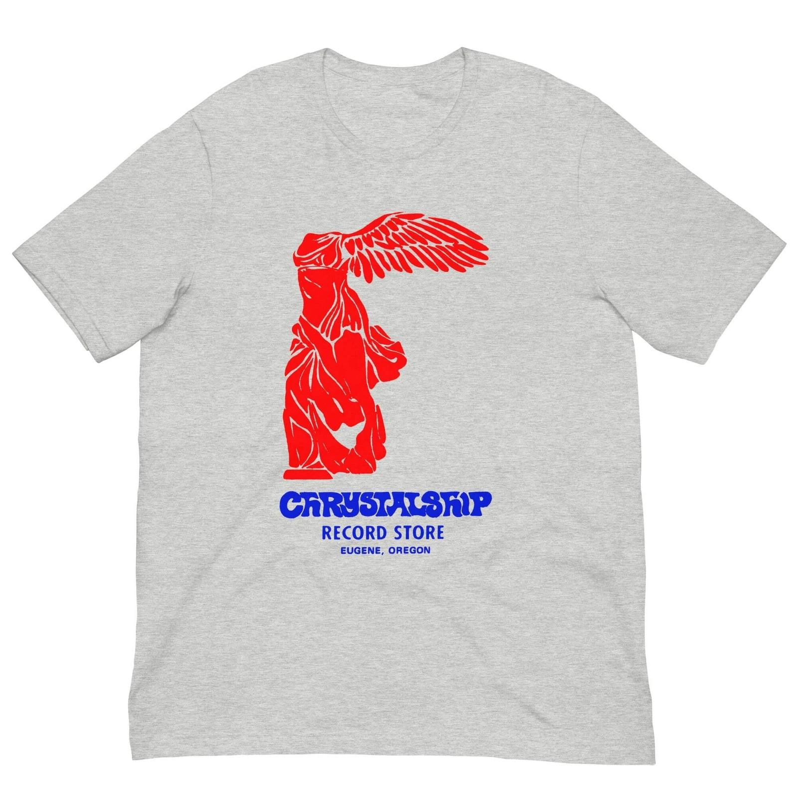 

Vintage Retro Graphic T Shirt Music Record Store Chrystalship Tee For Men Women XL
