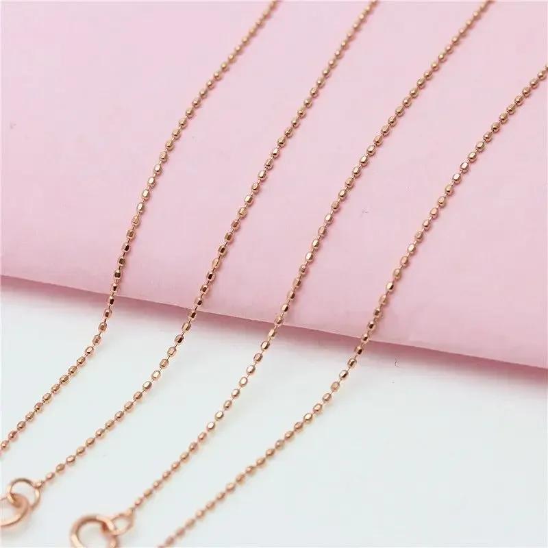 Minimalistisch gestaltete Xiaomi Beads Halskette, Kupfer vergoldet in Roségold, neu in glänzender Halskette mit verstellbaren Accessoires Zirkon