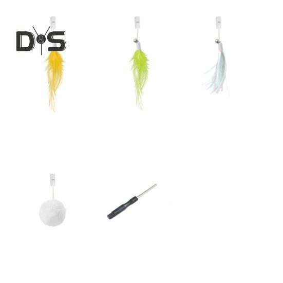 Elektrisches Katzenspielzeug mit Federn zum Aufhängen an der Tür, intelligentes Katzenspielzeug zum Selbstspielen, automatisches Katzenspielzeug mit flauschigem Federball und Quaste für Hauskatzen