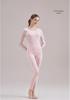 Women's Autumn Lambswool & Fleece Thermal Set: 460g Brushed Velvet Top & Bottoms for Cold Weather