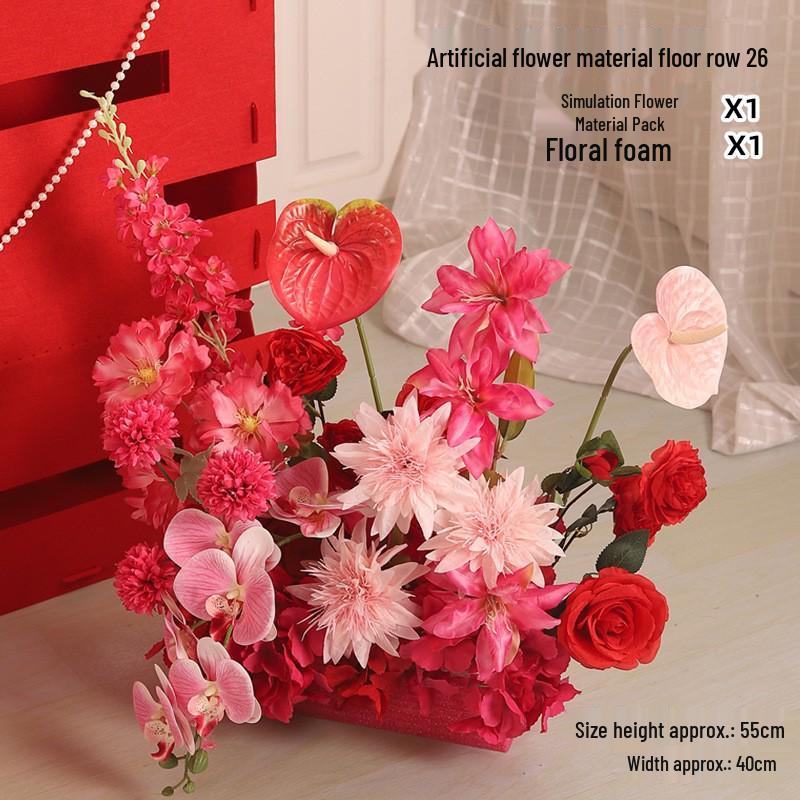 Romantic Wedding Aisle & Table Flower Arrangement: Floral Art Bouquet and Ornaments