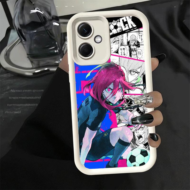 Phone Case for Xiaomi Redmi Note 15 14 13 Pro Plus Blue L-Lock Chigiri Hyoma Shell 12S 11 11S 11T 5G 14S Soft Silicone Funda