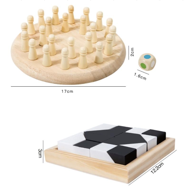 PALTIA Paměť Vzdělávací Mozek Myšlení Sada Dárků pro Děti a Seniory Hračky, Hra, Puzzle, Hračky, Trénink, Dovednosti, 2, [Produkt]