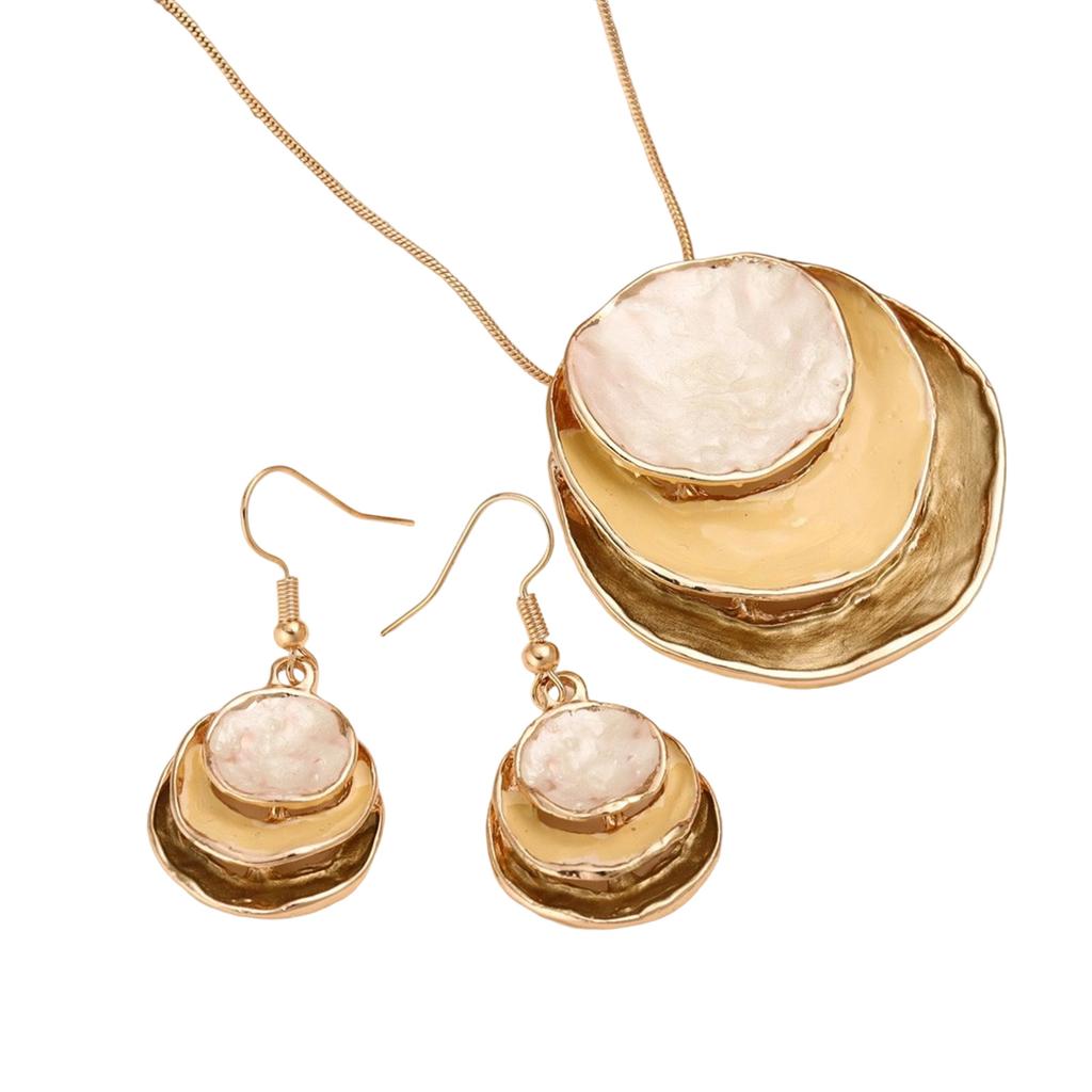 Vintage Flower Jewelry Set Elegant Bridal Jewelry Fashion Neck and Ear Jewelry Suitable for Matching Various Outfits