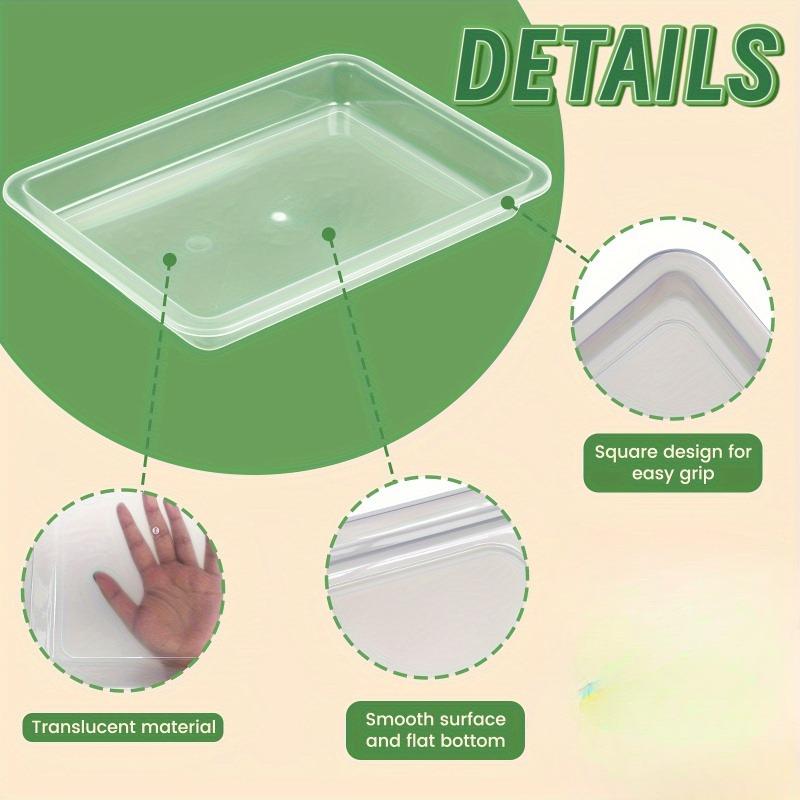 5 szt. Plastikowe tace artystyczne do układania w stos - Wszechstronny organizer na rękodzieło i do przechowywania na projekty DIY, koralikowanie, malowanie - Przezroczysty