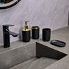 Badezimmer-Aufbewahrungsset im nordischen Stil - 4-teiliges Organizer-Set, umweltfreundliche moderne Toilettenartikel für ein platzsparendes Badezimmer