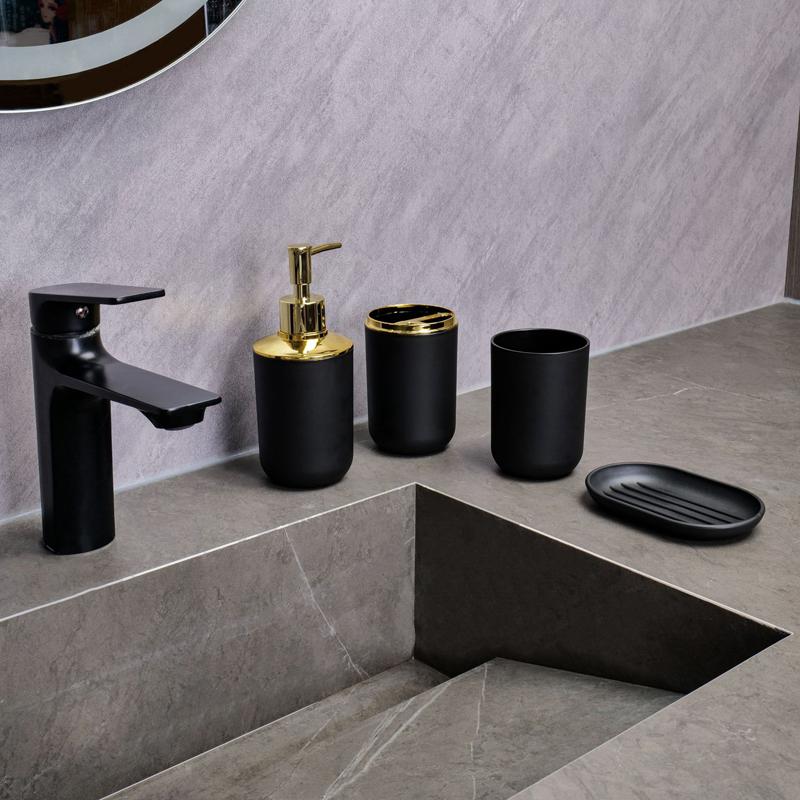 Badezimmer-Aufbewahrungsset im nordischen Stil - 4-teiliges Organizer-Set, umweltfreundliche moderne Toilettenartikel für ein platzsparendes Badezimmer