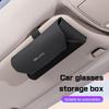 For BYD Song Plus Atto 3 Han Tang DM Qin Seal S6 S7 Leather Car Glasses Case Sun Visor Sunglasses Clip Storage Box Accessories