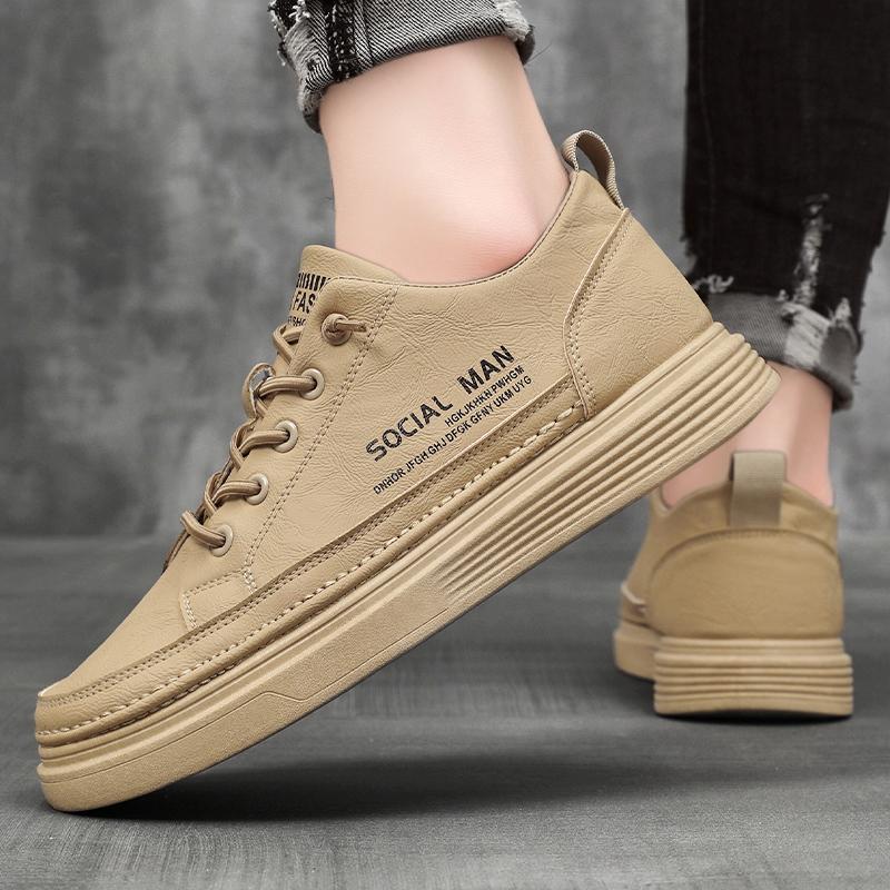 Men's Casual Sneakers Fashion Designer Sneakers Outdoor Comfortable Leather Shoes Summer Versatile Chunky Shoes Tenis Masculino