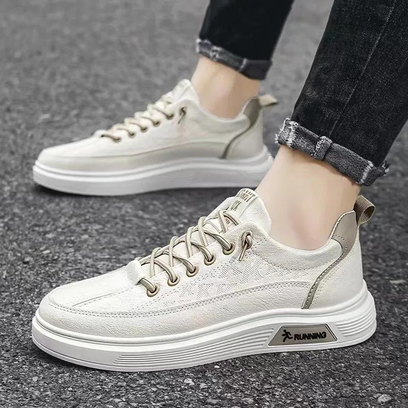 Herrskor Casual Mode PU Läder Loafers Bekväma Ballerinaskor Lätta Platformsneakers Utomhus Promenad Fritidsskor Herr