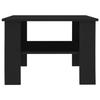 VidaXL Coffee Table Black 60 X 60 X 42 Cm Chipboard