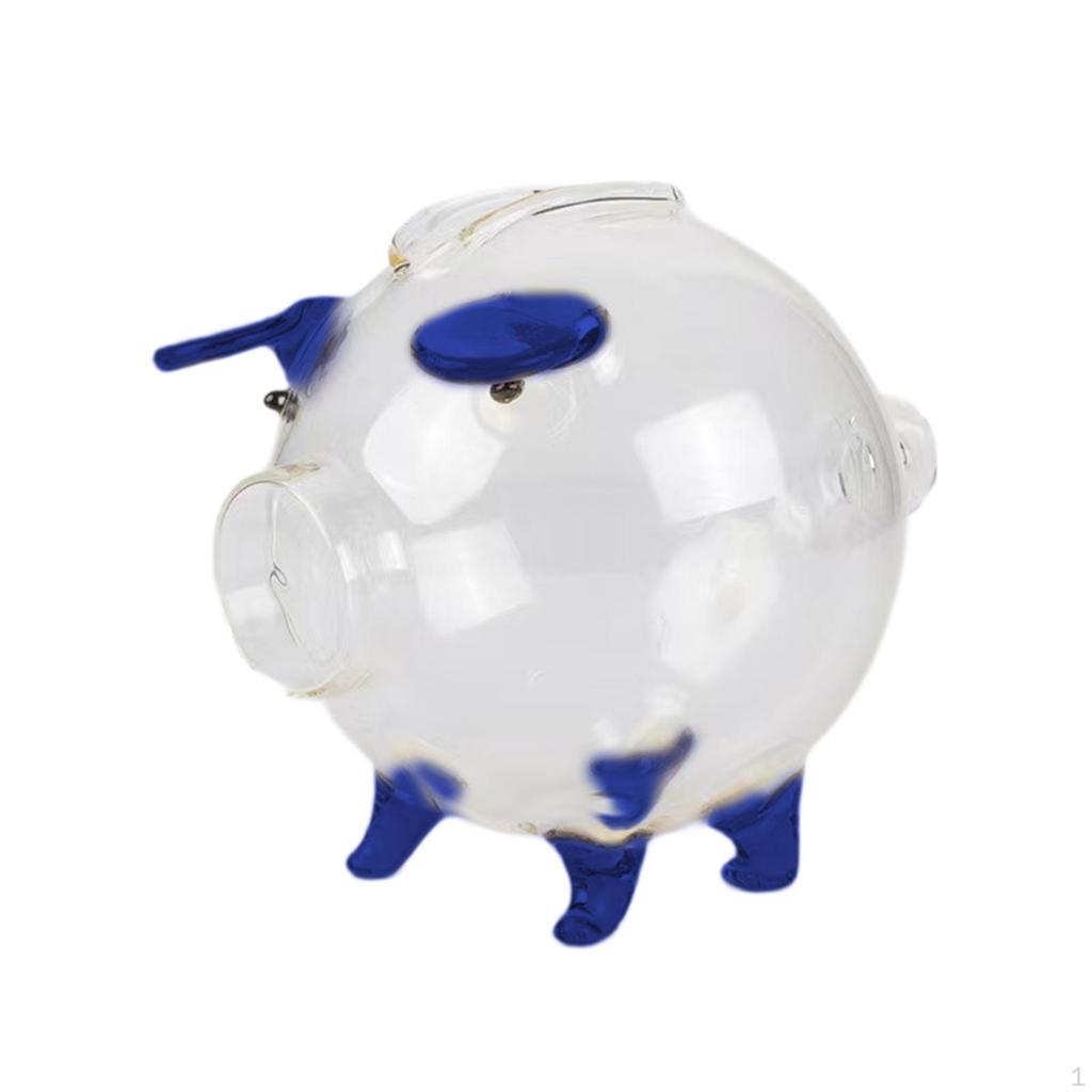Piggy Creative Holder Clear Saving Pot Cute Animal Pig Money Bank Jar for Tabletop Home