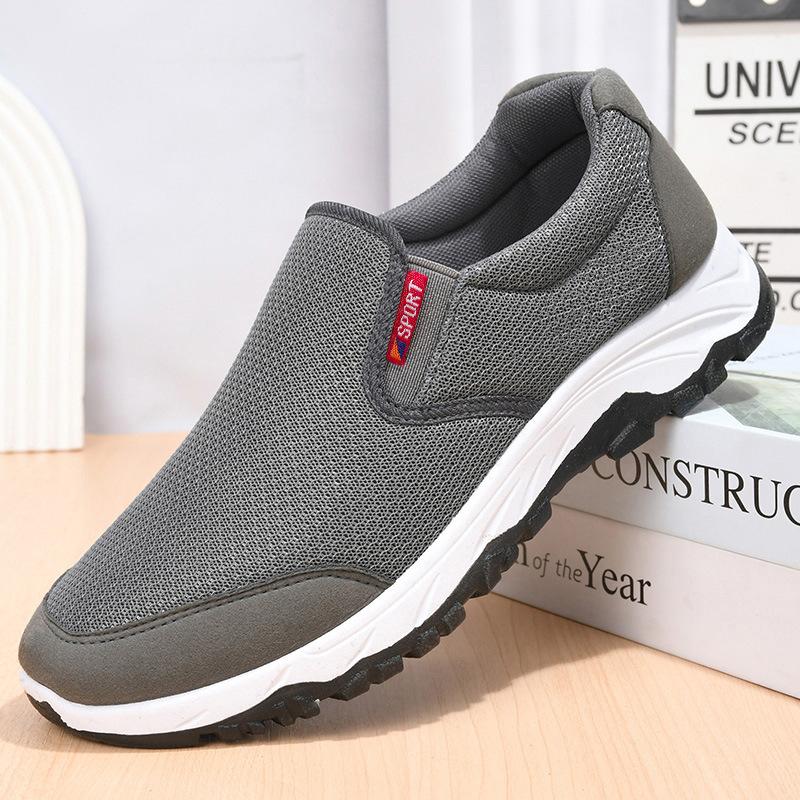 

Men s shoes and women s shoes middle-aged and elderly casual shoes spring new casual breathable walking shoes non-slip one-pedal cloth shoes single s 44