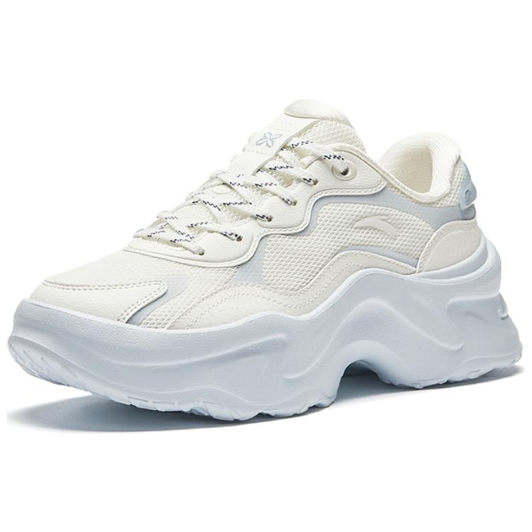 New Anta Life Collection Anti-Slip Wear-Resistant Low-Top Chunky Sneakers Women's Ivory White 922438810-4
