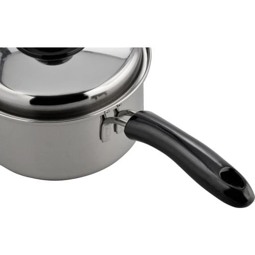 Wahei Freiz SR-8911, Made in Japan, 16cm Stainless Steel Triple-Layer Saucepan with Lid, SG Mark, Induction and Gas Compatible, Styler Luce