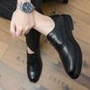 Fashion 2025 Trendy New Men's Leather Casual Shoes Retro Brown Brogue Shoes Luxurious Banquet Men's Formal Shoes High-end Quality