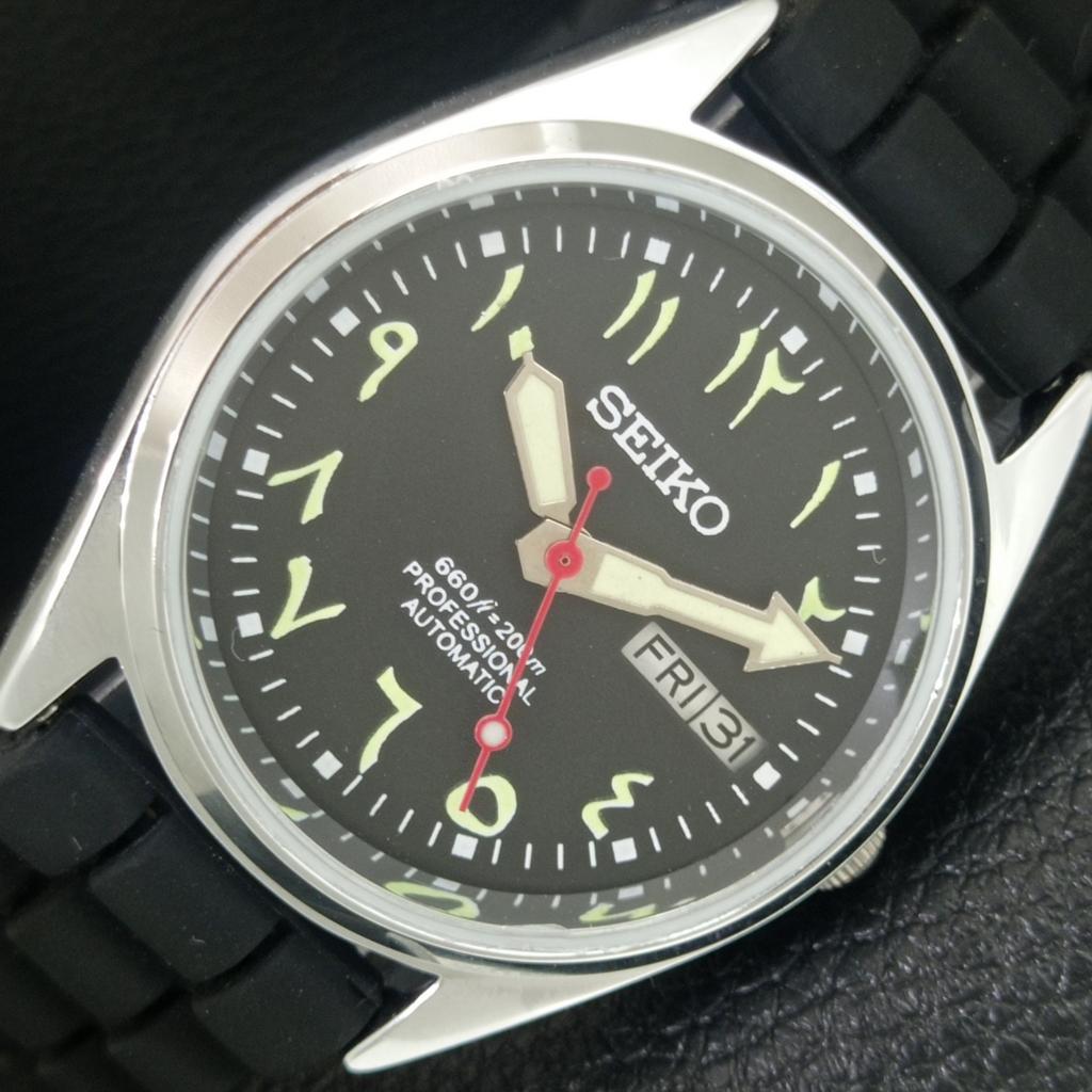 

ЯПОНСКИЕ ВИНТАЖНЫЕ ОТРЕМОНТИРОВАННЫЕ МУЖСКИЕ АВТОМАТИЧЕСКИЕ ЧАСЫ SEIKO 6309A С ЧЕРНЫМ ЦИФЕРБЛАТОМ a442735-1
