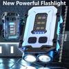 Mini Keychain Flashlight USB Charging Super Bright COB LED Torch IP65 Waterproof Emergency Work Light for Camping Fishing Hiking