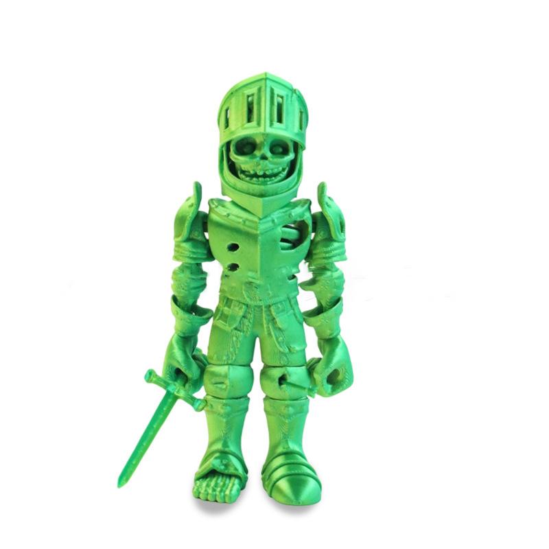 

3D Printed Skeleton Action Figures Skeleton Knight Figurines With Flexible Joints Collectible Novelty Toy For Kid Adult Gifts