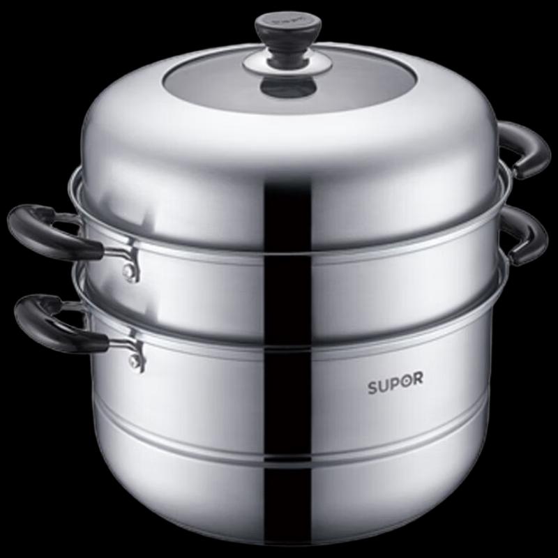 SUPOR 304 Stainless Steel Double-Layer Steamer