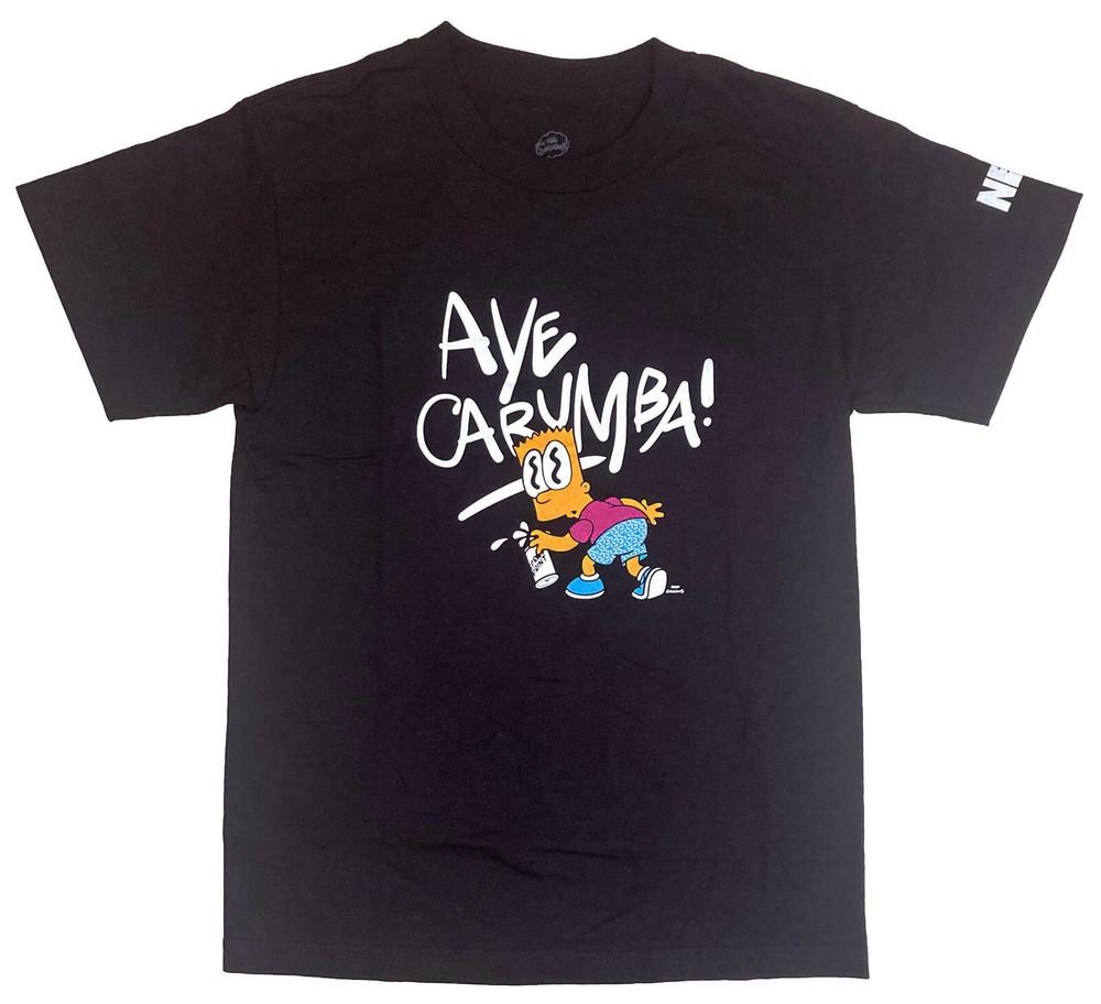 

Neff Simpsons Bart Aye Carumba! Men s Black T-Shirt New 3XL