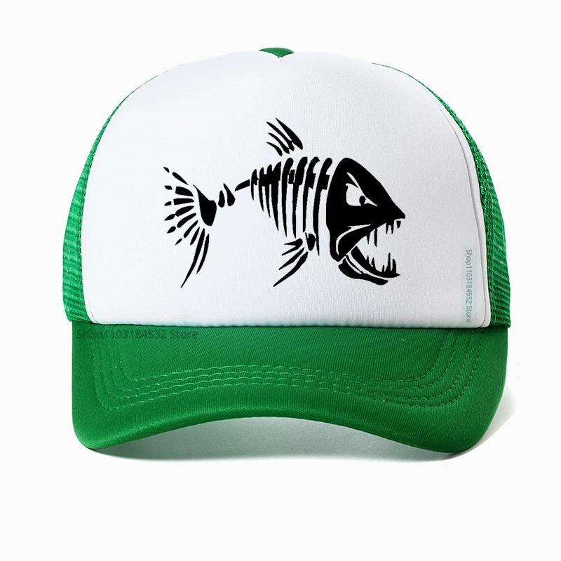 Fish Bone Unisexs Caps Camouflage Hunting Fishing Unisex Baseball Cap Summer Mesh Breathable Unisex Hat For Unisex Casual Bone Casquette