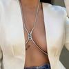 Bra Chain Rhinestones Body Jewelry For Women Sexy Bra Luxury Heart Crystal Chest Bra Chain Body Chain Necklace Jewelr