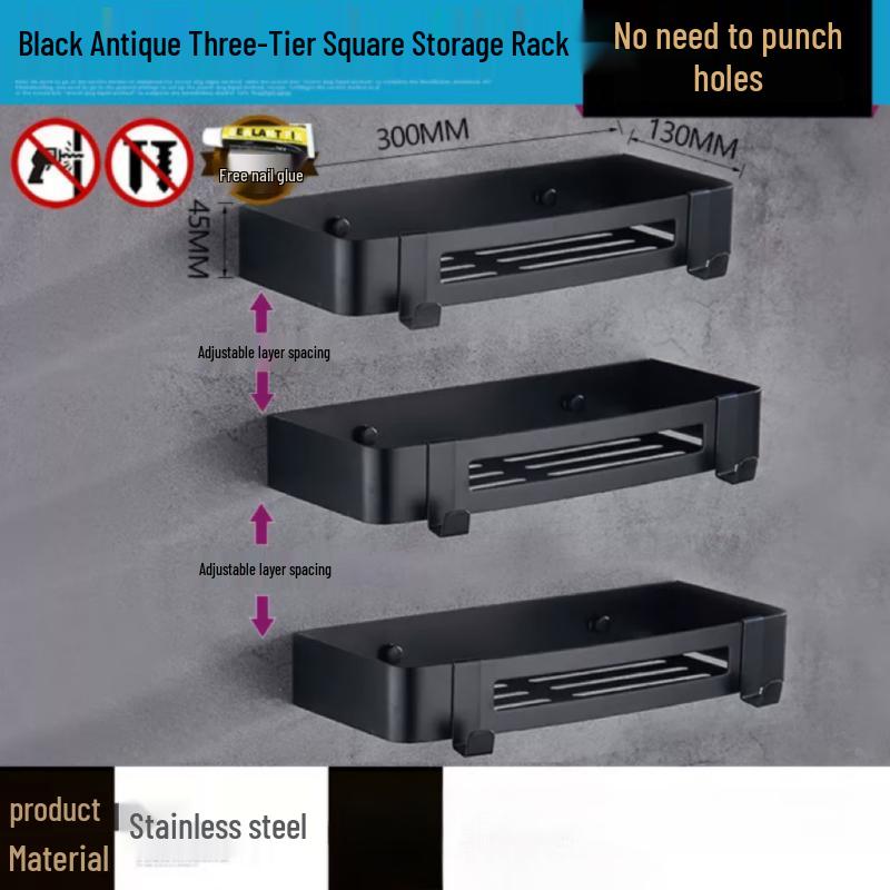 3-Tier 304 Stainless Steel Triangular Corner Shelf