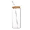 Durable and Heat-resistant Celeb-inspired Glass Cup with Lid and Straw, Perfect for Cold Drinks, Juice, and Beverages.