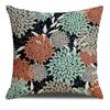 Colorful Floral Yellow Red Pattern Printed Soft Square Pillowslip  Blend Cushion Cover Pillowcase Living Room Home Decor