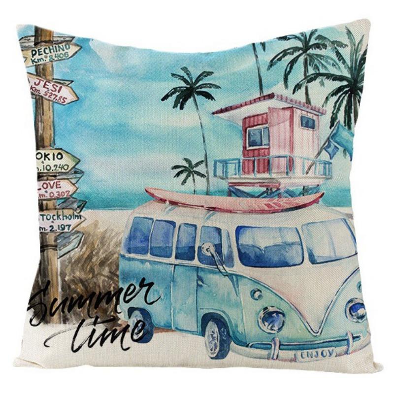 New Summer Beach Pillow Cover Home Bedside Living Room Bedroom Pillow Cover Premium Durable Quality Useful Practical