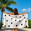 Asciugamano da bagno a pois neri irregolari ad asciugatura rapida in microfibra, telo da spiaggia leggero per nuoto, campeggio, yoga, spiaggia, esterno