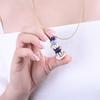 Women Fashion Hand Painted Enamel Teacup Pendant Necklace Long Chain Jewelry