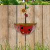 Creative Umbrella Shape Wall Planter For Garden Balcony Porch With Animal Ornament Iron Hanging Flower Pot Outdoor Indoor Decoration