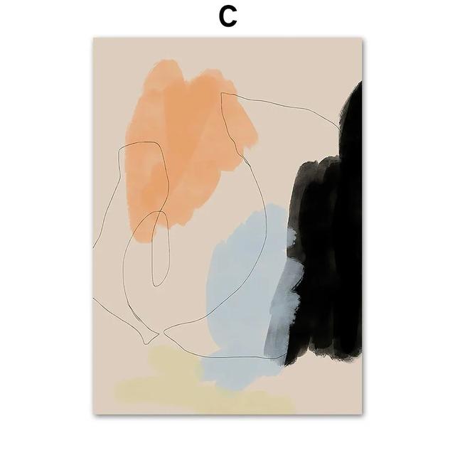 

1 шт., интерьерные картины, синие полосатые девушки, украшения стен, современное искусство, гостиная, домашний декор, ваза, холст, картина, скандинавский плакат, без рамки 21*30cm No Frame