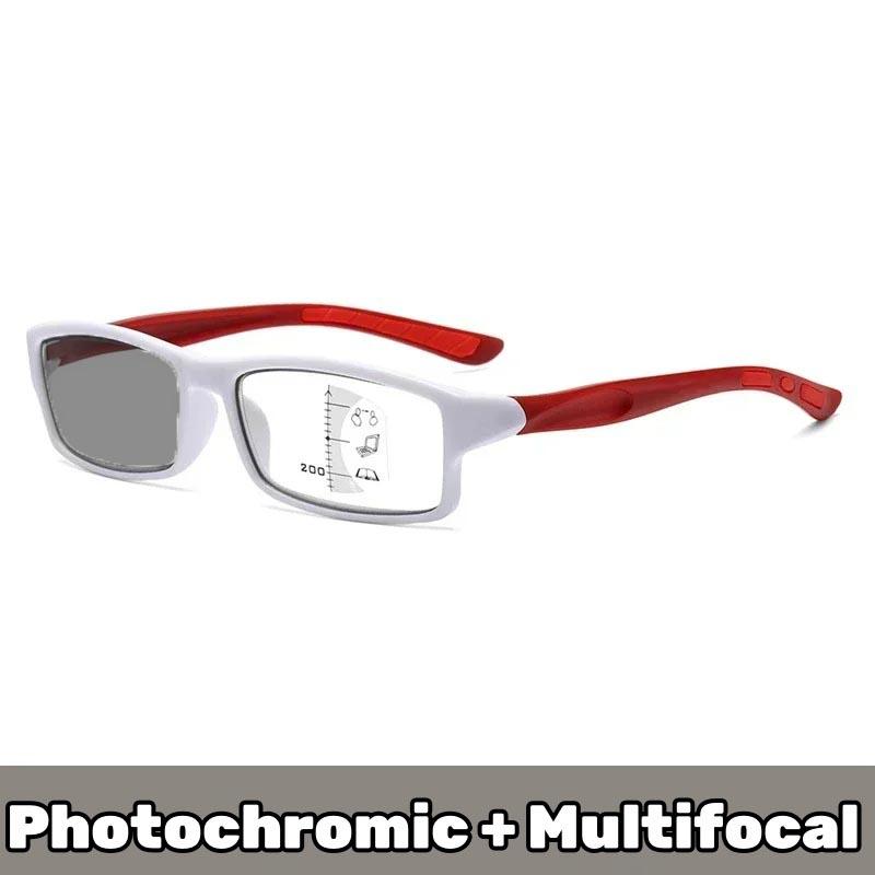 Men Women Pochromic Multifocal Reading Glasses new Trendy Square Progressive Glasses Ultralight Sports Presbyopia Eyeglasses
