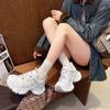 Spring new sports and leisure shoes sports shoes breathable women's laces spring low help high small