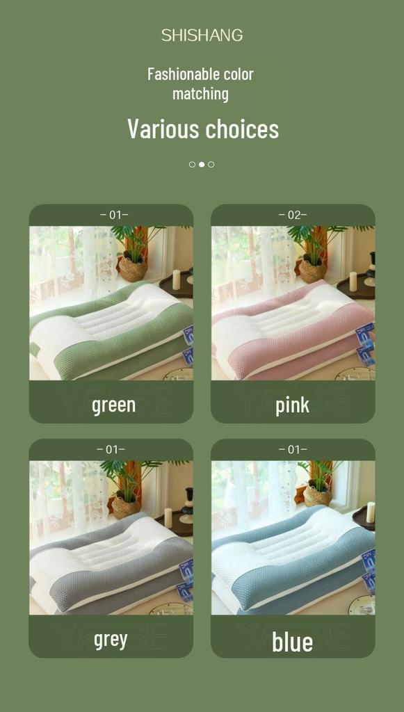 2025 Ice Silk Cool Bean Pillow Core for Adults & Students - Soft, Skin-Friendly Neck Support
