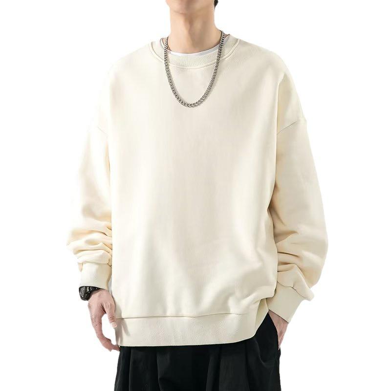 Autumn/Winter Plus Velvet Round Neck Hoodie - Men's/Women's Trendy Loose Fit Long Sleeve T-Shirt