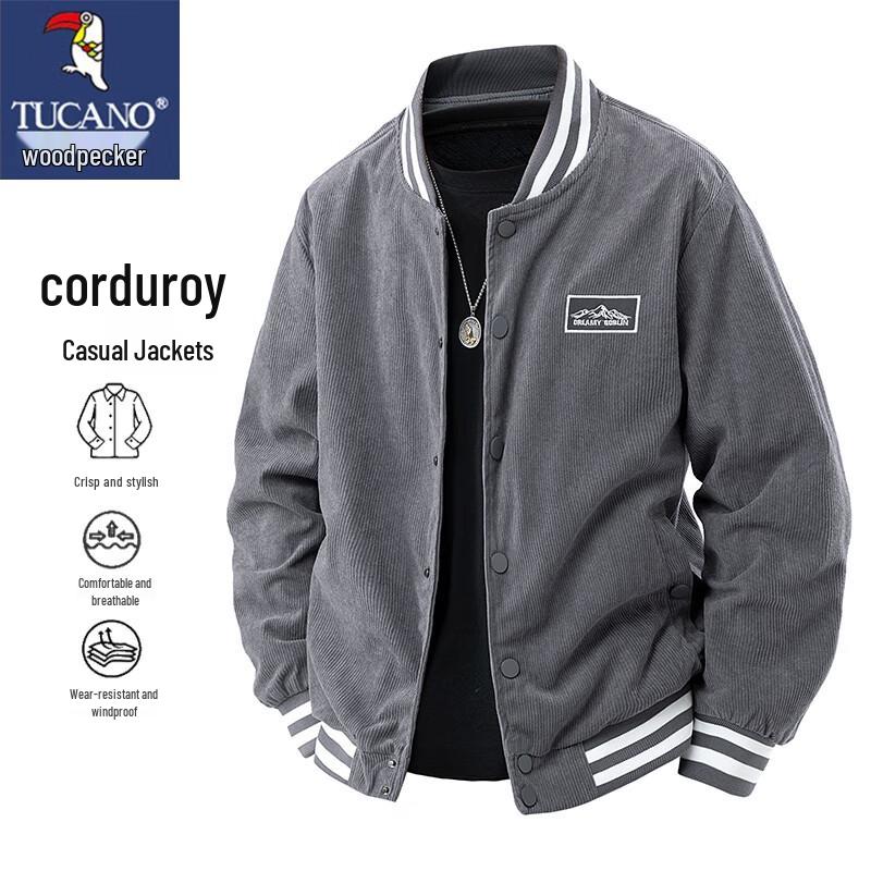 

TUCANO Men s Corduroy Baseball Jacket 5XL
