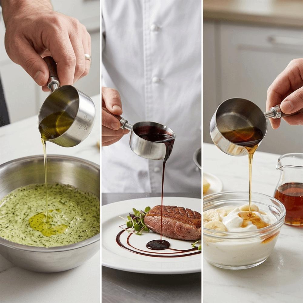 Round Smooth Inner Wall Dipping Sauce Container Handle Hold Cup  Dipping Condiment Placement 60ml серебряный