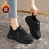 Comfortable velvet sneakers women's new winter black dad shoes non-slip soft-soled warm cotton shoes