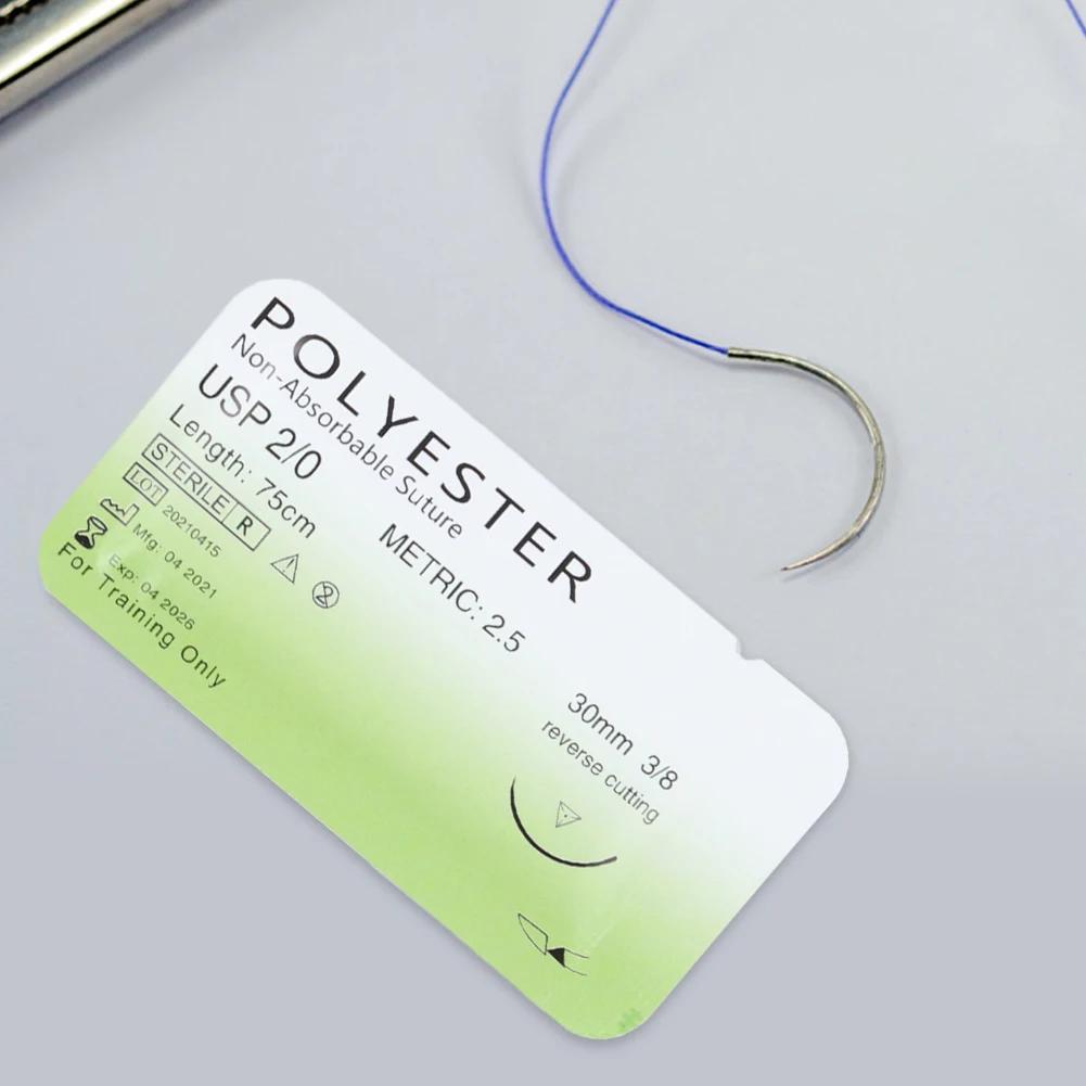 2/0 3/0 4/0 Medical Dental Sutures Nylon Silk Polypropylene Polyester Surgical Simulation Suture for Suture Teaching Exercises