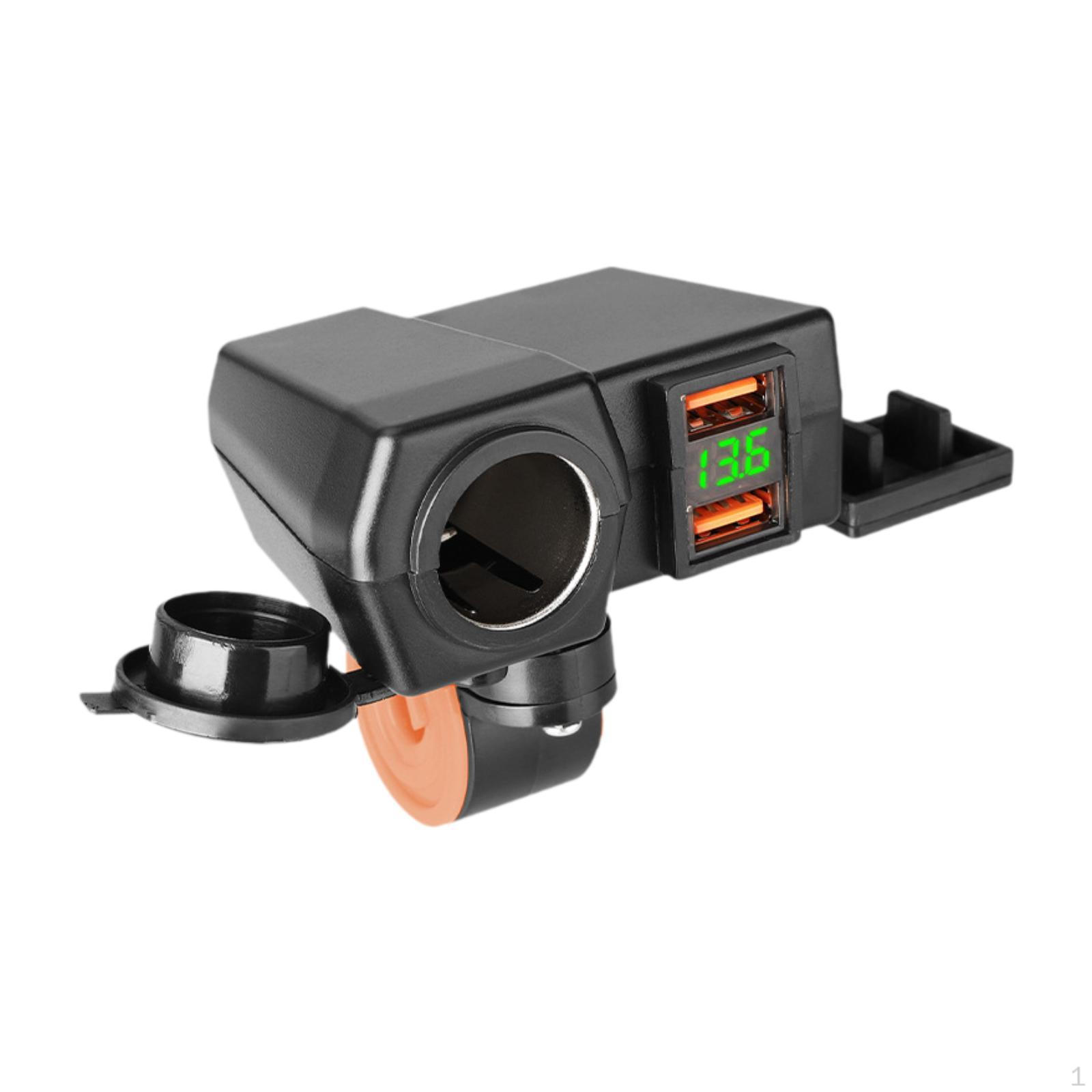 

Мотоциклетное USB-зарядное устройство Установка на руль Мотоцикл Green light