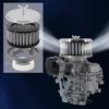 KIPA Chrome Air Cleaner Filter 4" X 2" Assembly Fits For Carburetor With 2 5/8" Or 2 5/16" Neck Diameter Washable 7151 4354 1489 6475 4790