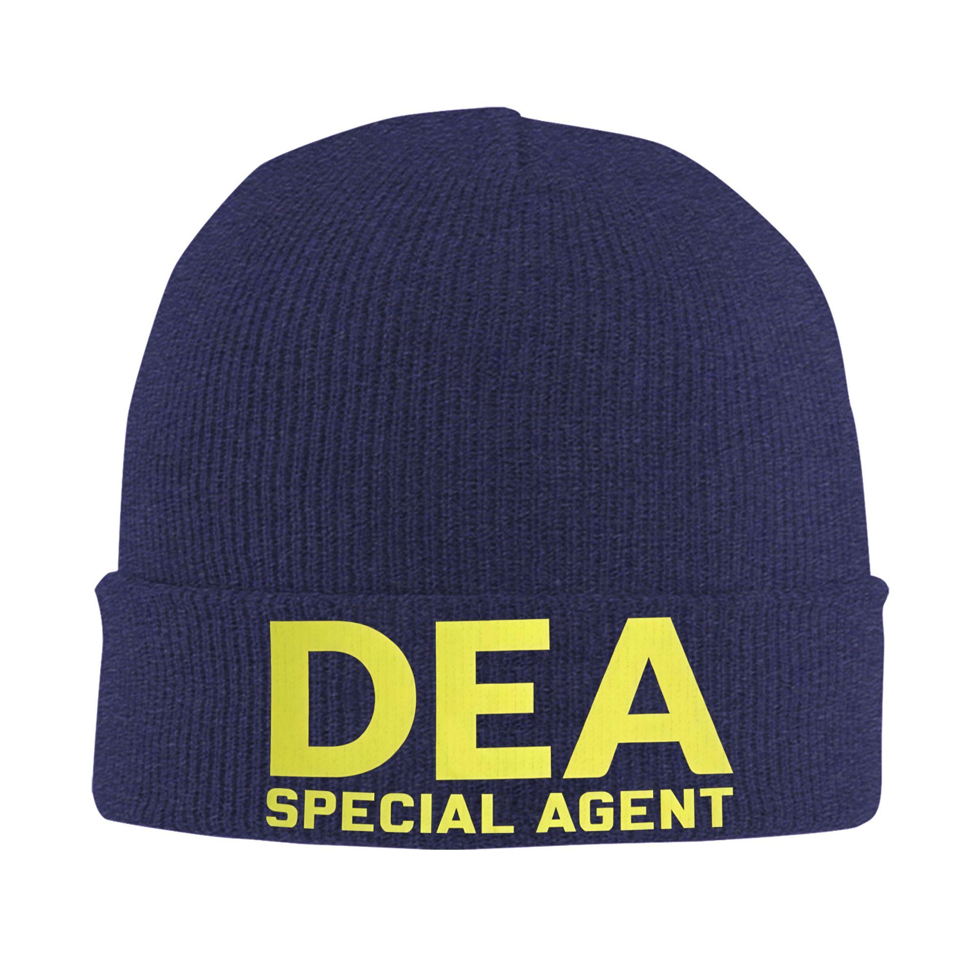 

DEA Special Agent US Federal Interdiction Agency Hats Autumn Winter Beanie Warm Caps Female Male Acrylic Skullcap One Size