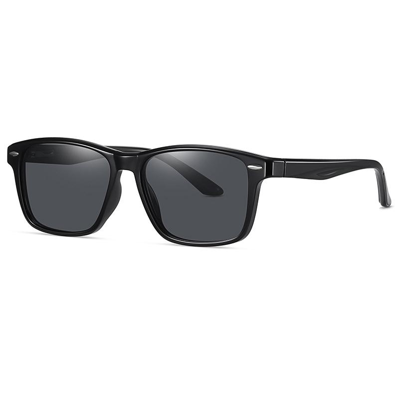 Newest Classic High Quality TR90 Frame TAC Lenses Square Frames UV400 Polarized Fashion Sun Glasses Women Men Sunglasses TR90 чёрный