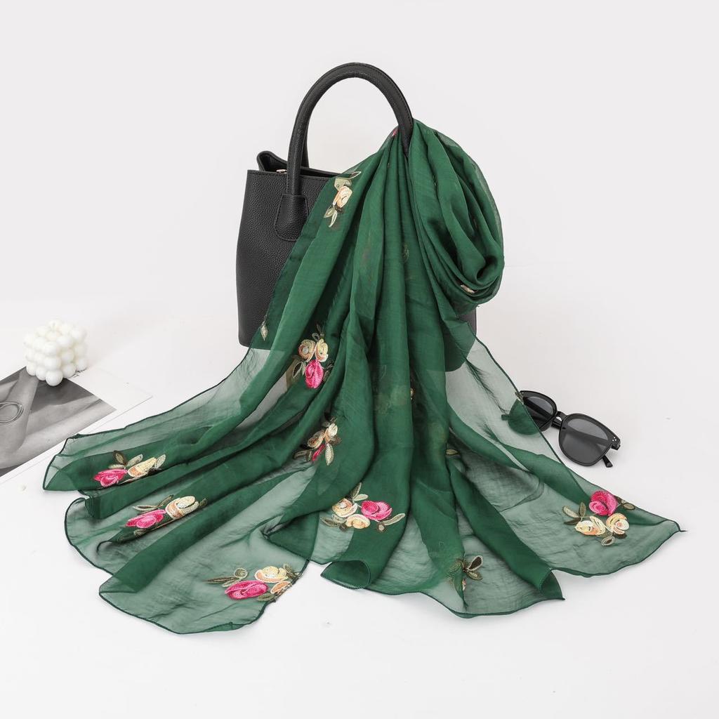 Ethnic Style Scarf for Women Fashion Yunnan Travel Outfit Summer Embroidery Embroidery Exterior