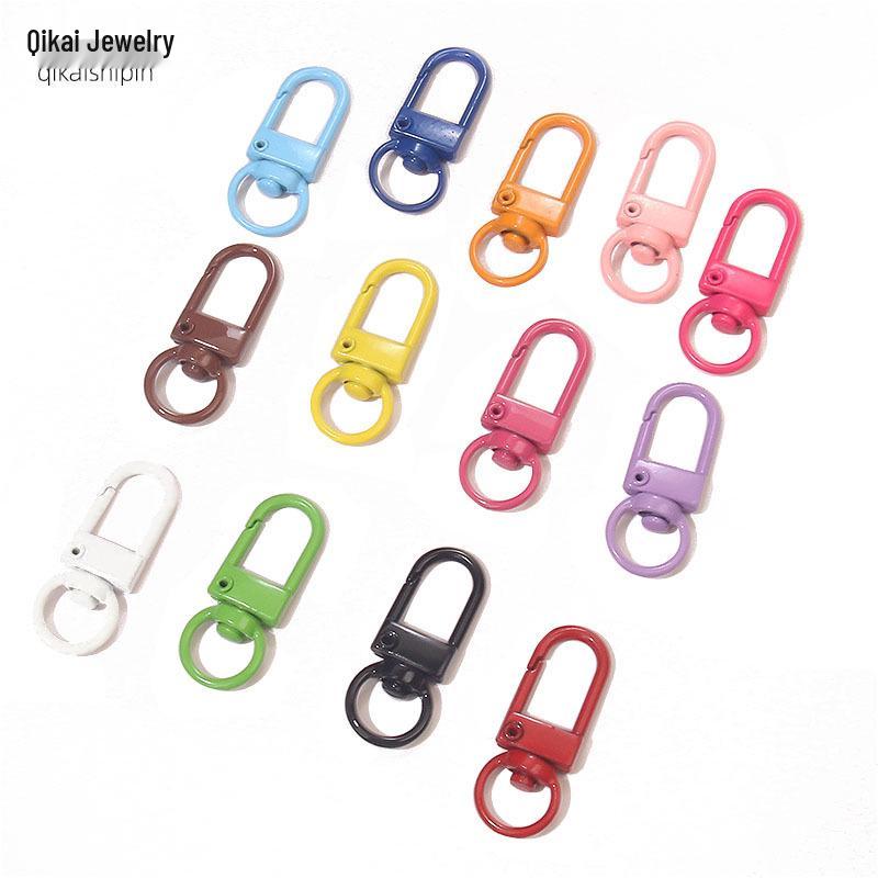Handmade U-Shaped Painted Door Buckle Keychain Spray Paint DIY Accessory Pendant