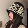Small Face Retro Fair Island Knitted Wool Hat Women's Autumn and Winter Versatile Hat Thermal Head Hat Cold Hat